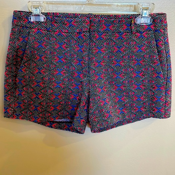 PROMOD boutique Francaise women’s TWEED knit GEOMETRIC pattern dressy shorts 4 - Picture 1 of 14